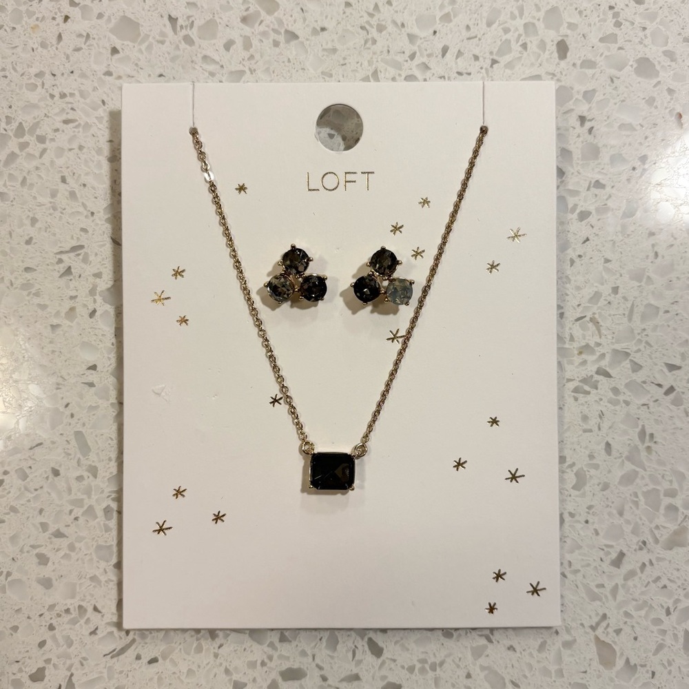NWT LOFT Earrings and Necklace Set